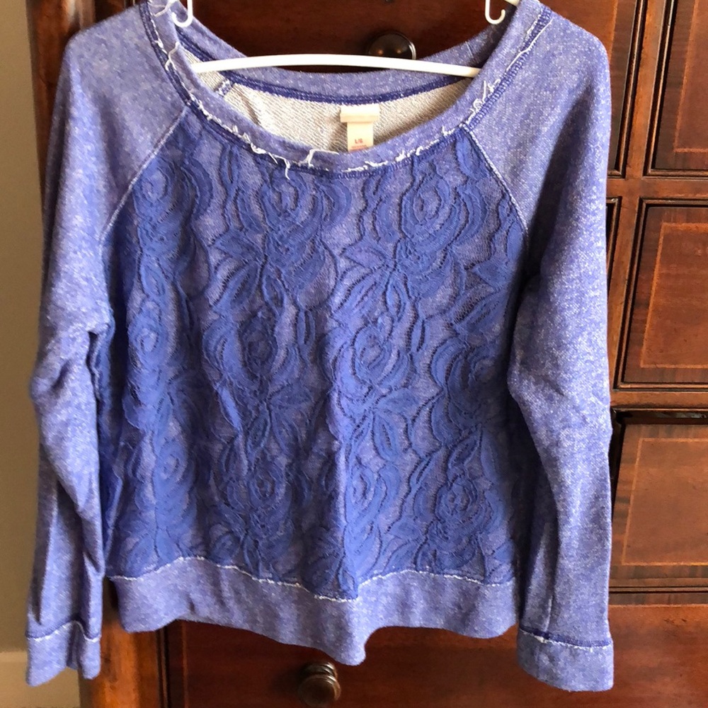 Lace sweatshirt